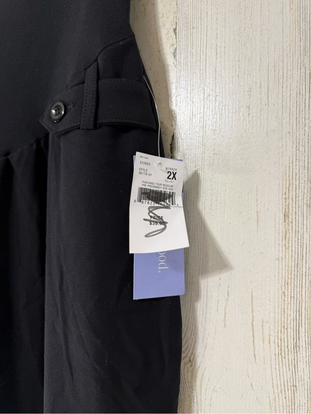 Motherhood Maternity Black Wide-Leg High-Waist Maternity Pants - Picture 4 of 14